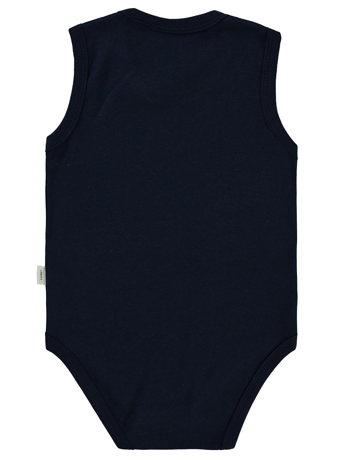 Civil Baby Dinozor Baskılı 1-36 Ay Çıtçıtlı Badi - Lacivert