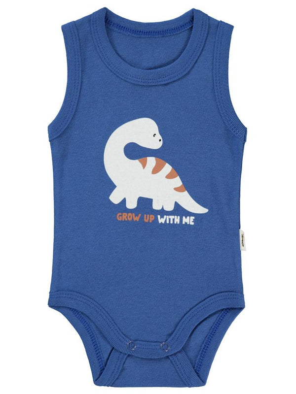 Civil Baby Dinozor Baskılı 1-36 Ay Çıtçıtlı Badi - Lacivert