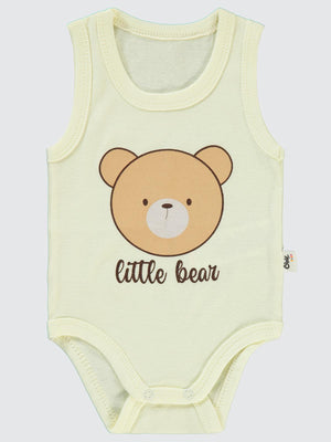 Civil Baby Little Bear Baskılı 1-36 Ay Çıtçıtlı Badi - Fil Dişi