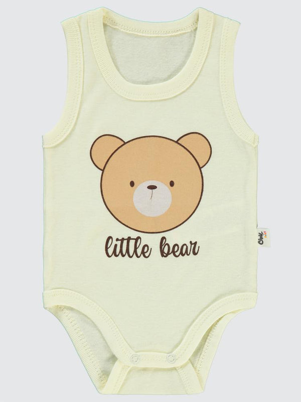 Civil Baby Little Bear Baskılı 1-36 Ay Çıtçıtlı Badi - Fil Dişi