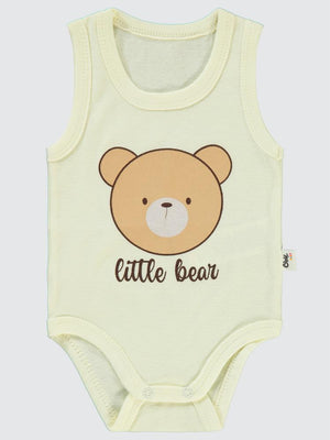 Civil Baby Little Bear Baskılı 1-36 Ay Çıtçıtlı Badi - Fil Dişi