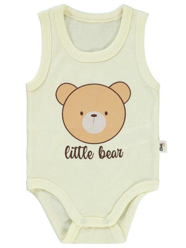 Civil Baby Little Bear Baskılı 1-36 Ay Çıtçıtlı Badi - Fil Dişi