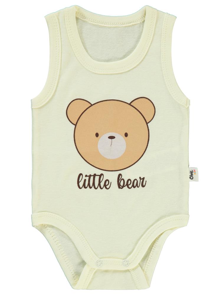Civil Baby Little Bear Baskılı 1-36 Ay Çıtçıtlı Badi - Fil Dişi