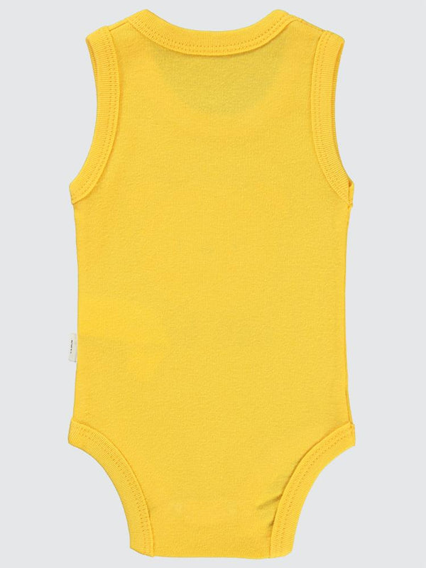 Civil Baby Little Bear Baskılı 1-36 Ay Çıtçıtlı Badi - Hardal