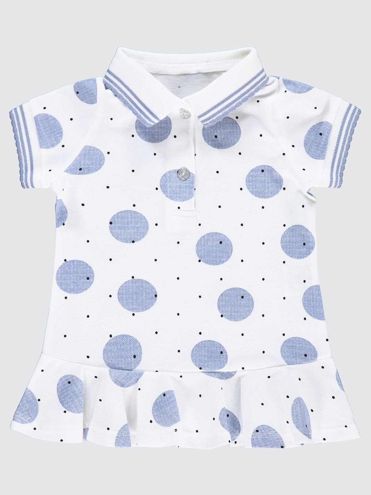 Kumru Puantiye Nokta Baskılı 6-18 Ay Elbise - Ekru