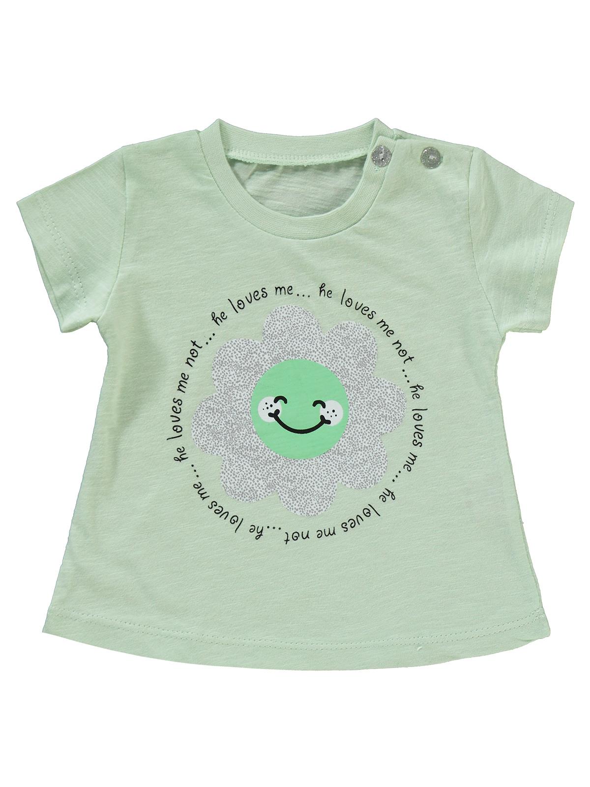 Kumru Askılı Gülen Yüz Çiçek 6-18 Ay Takım - Yeşil