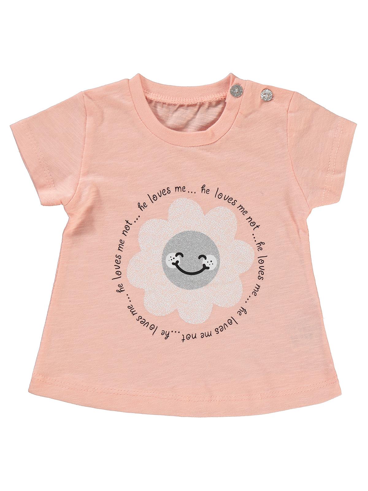 Kumru Askılı Gülen Yüz Çiçek 6-18 Ay Takım - Pudra