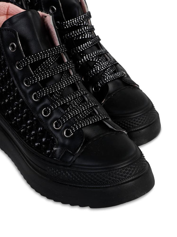 Civil Boots Kapitone 31-35 Numara Bot - Siyah