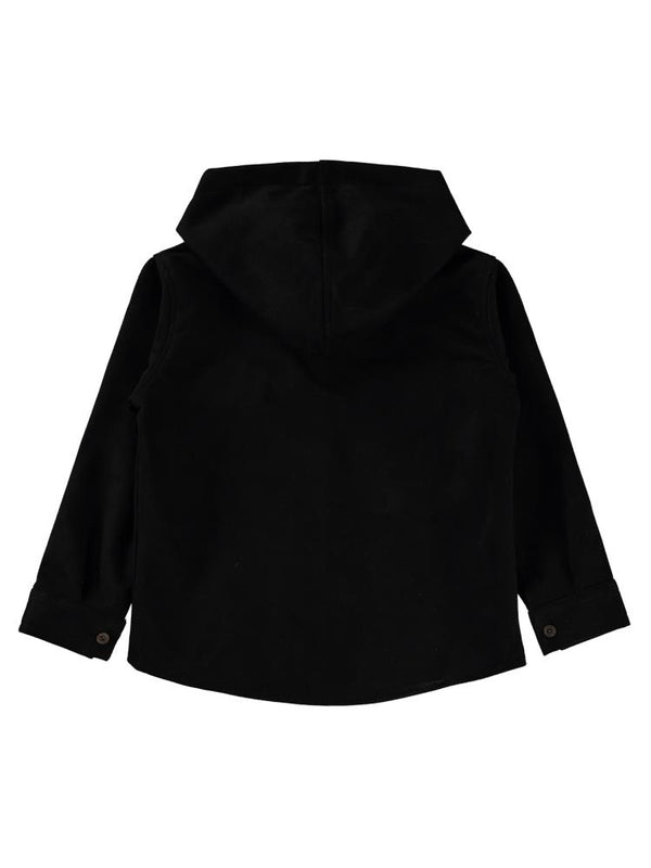 Civil Boys Çift Cepli Kapşonlu 10-13 Yaş Gömlek - Siyah