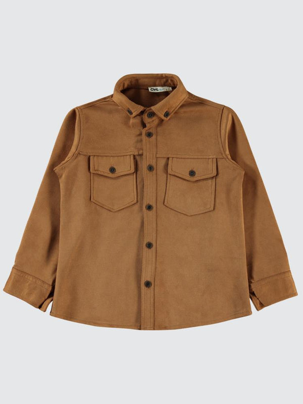 Civil Boys Çift Cepli 10-13 Yaş Gömlek - Turuncu