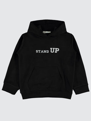 Civil Boys Stand Up Baskılı 10-13 Yaş Sweatshirt - Siyah