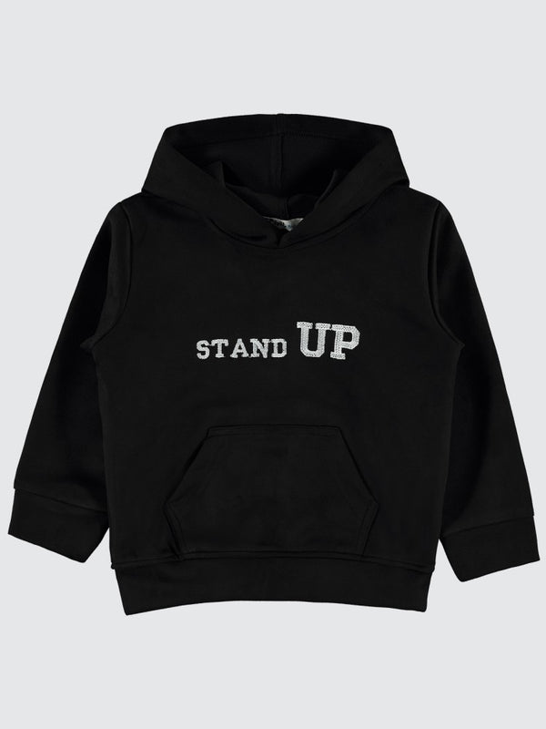 Civil Boys Stand Up Baskılı 2-5 Yaş Sweatshirt - Siyah