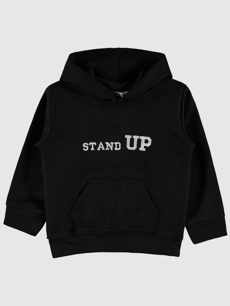 Civil Boys Stand Up Baskılı 2-5 Yaş Sweatshirt - Siyah
