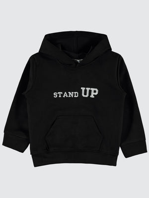 Civil Boys Stand Up Baskılı 2-5 Yaş Sweatshirt - Siyah