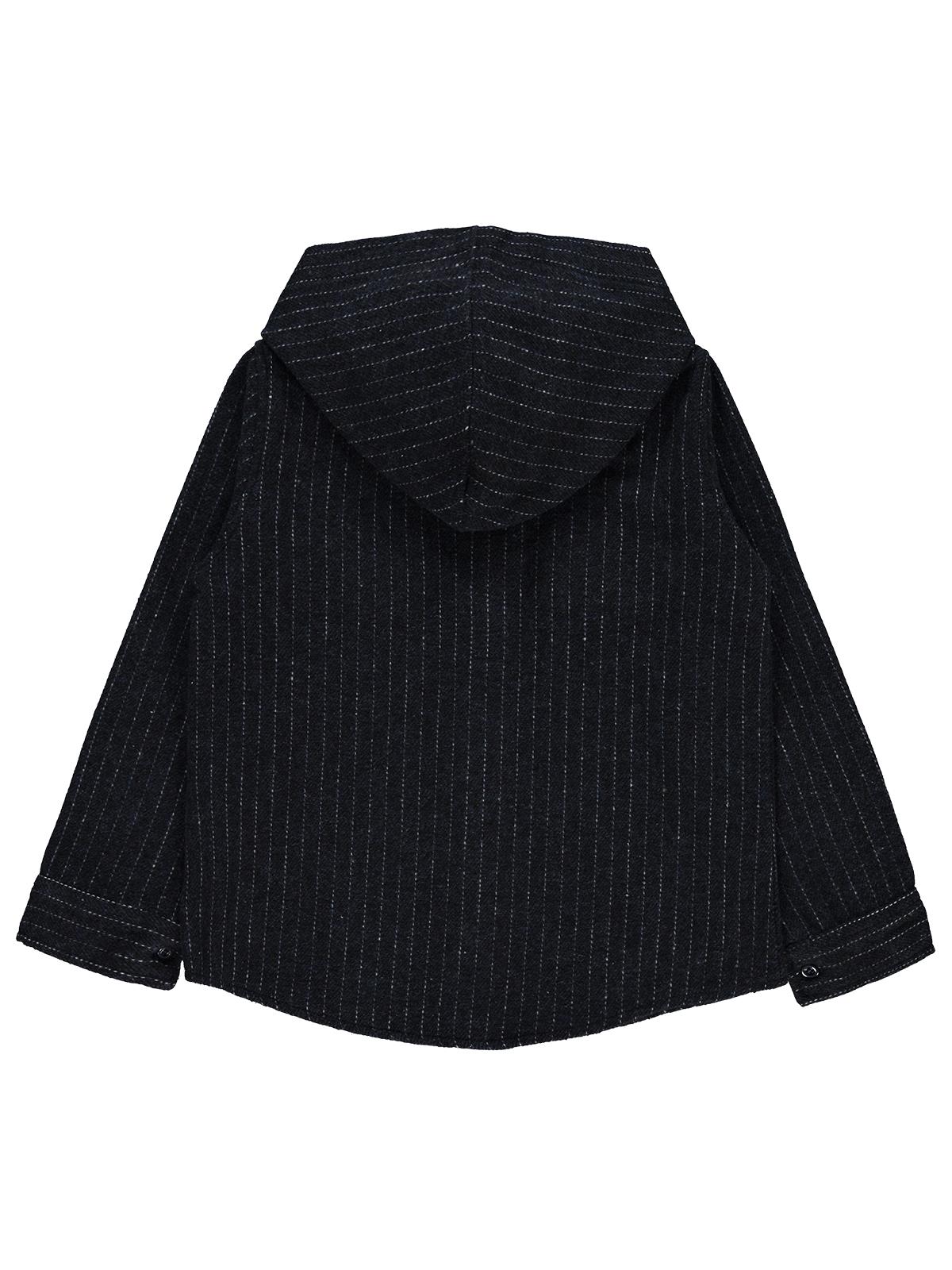 Civil Boys Çzigili Çift Cepli Kapşonlu 10-13 Yaş Gömlek - Lacivert