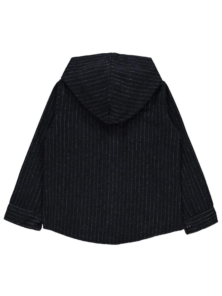 Civil Boys Çzigili Çift Cepli Kapşonlu 10-13 Yaş Gömlek - Lacivert