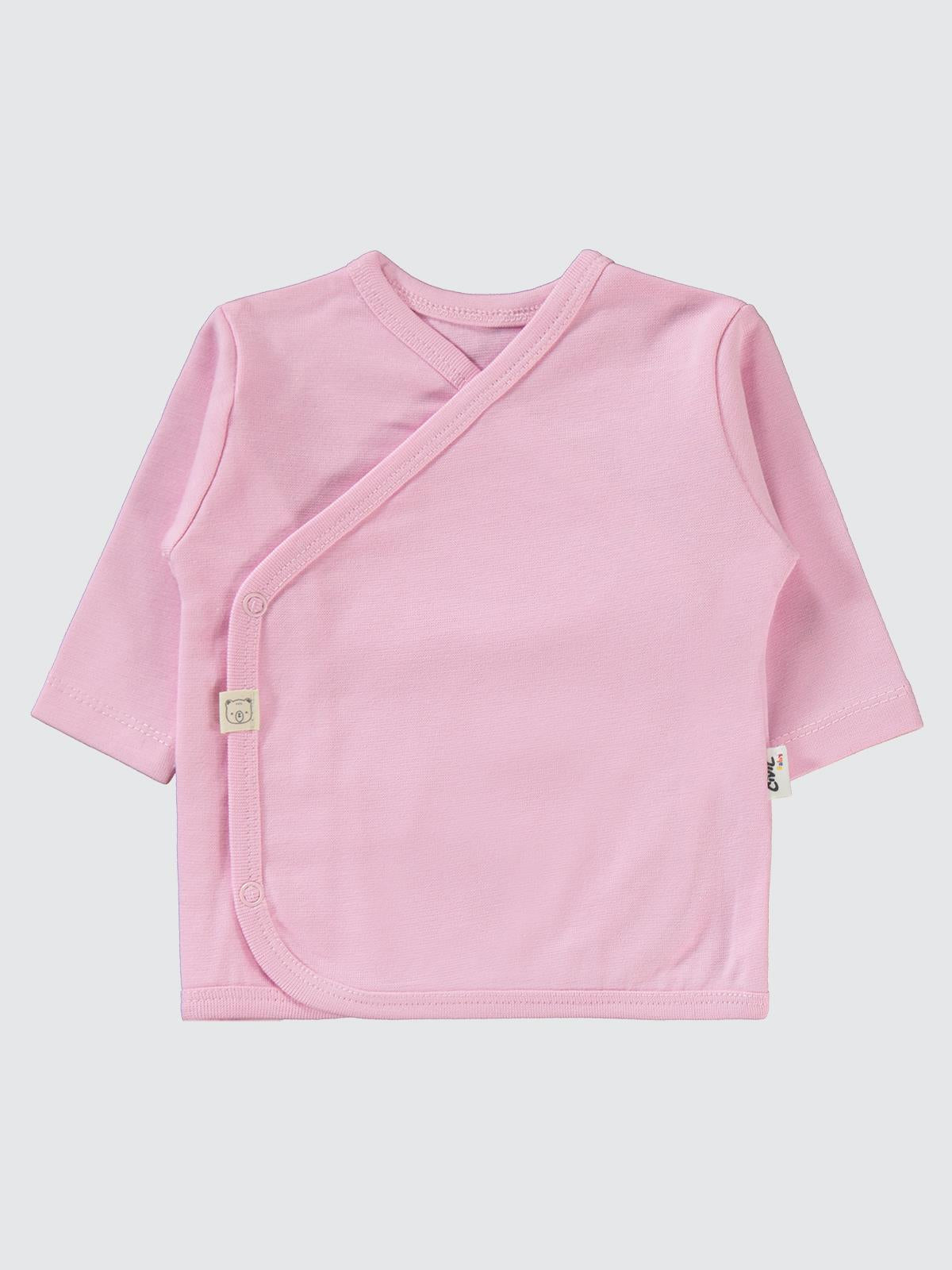 Civil Baby 3'Lü Basic 0-1 Ay Zıbın Takımları - Pembe