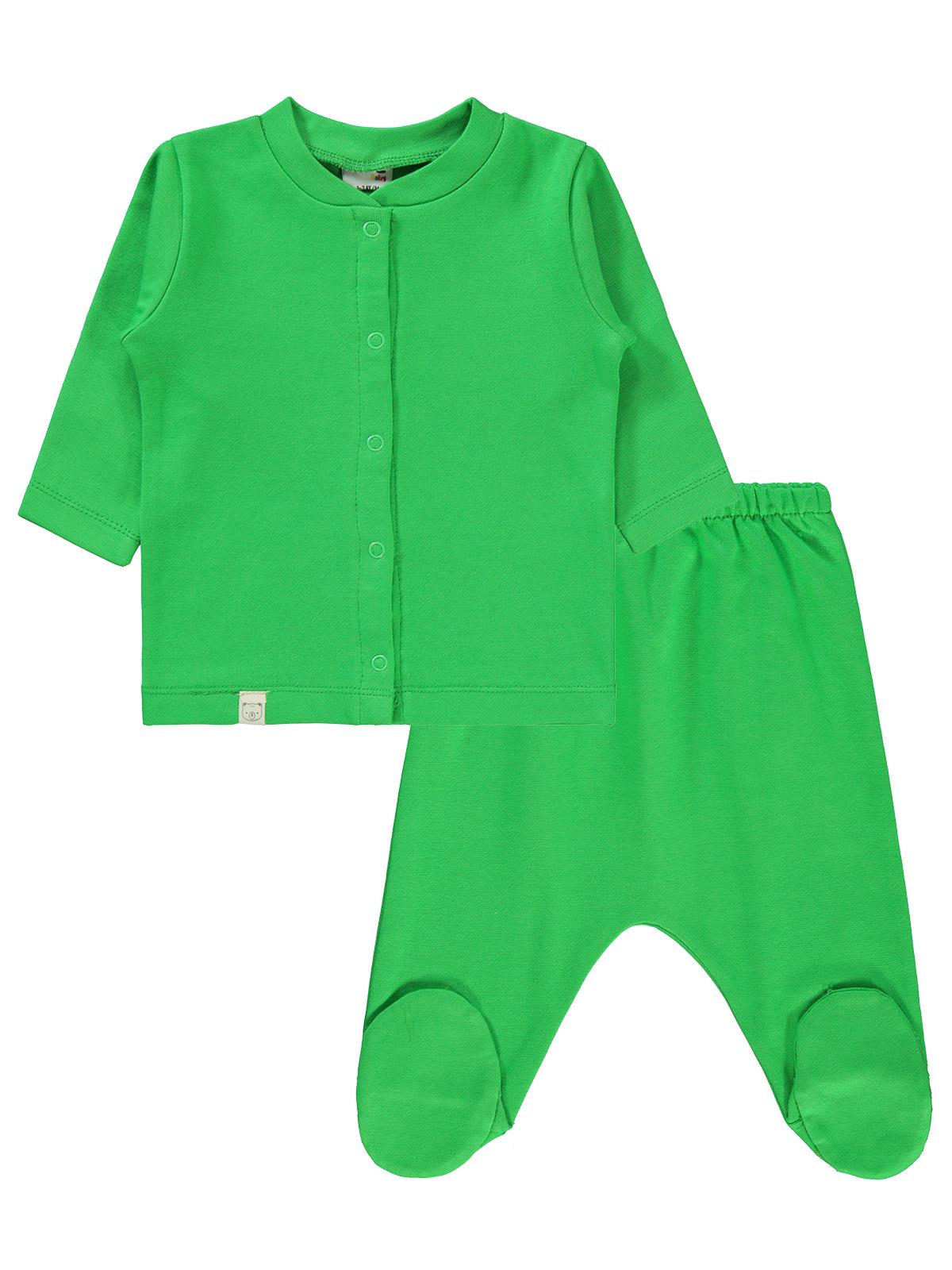 Civil Baby Düz 1-6 Ay Pijama Takımı - Yeşil