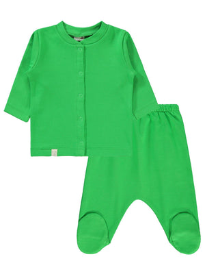 Civil Baby Düz 1-6 Ay Pijama Takımı - Yeşil