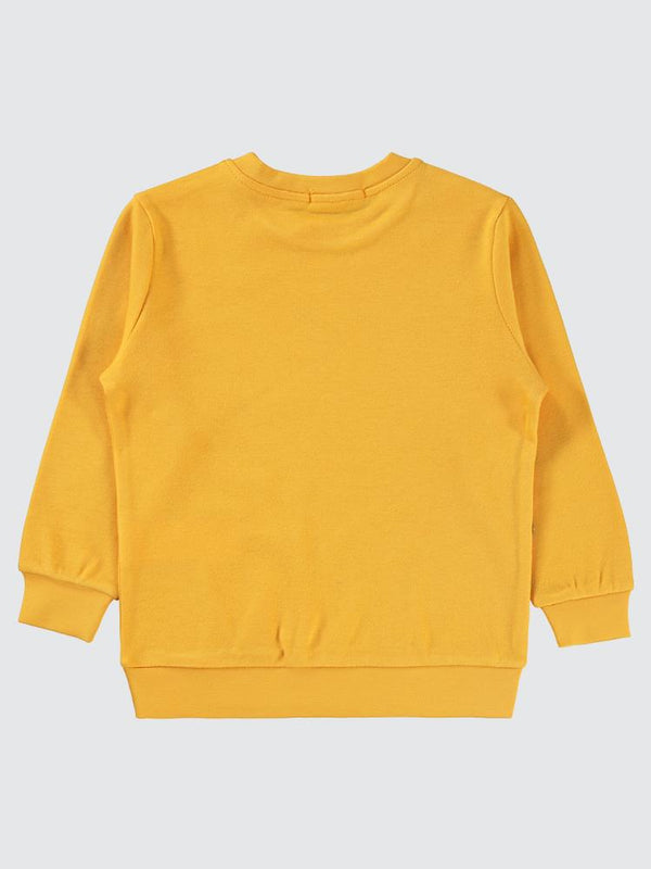 Civil Boys Emoji Baskılı 2-5 Yaş Sweatshirt - Hardal