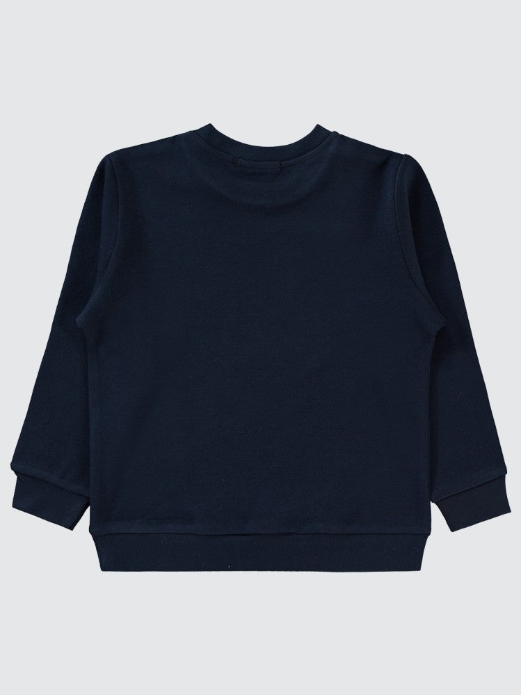 Civil Boys Hayvan Surat Baskılı 2-5 Yaş Sweatshirt - Lacivert
