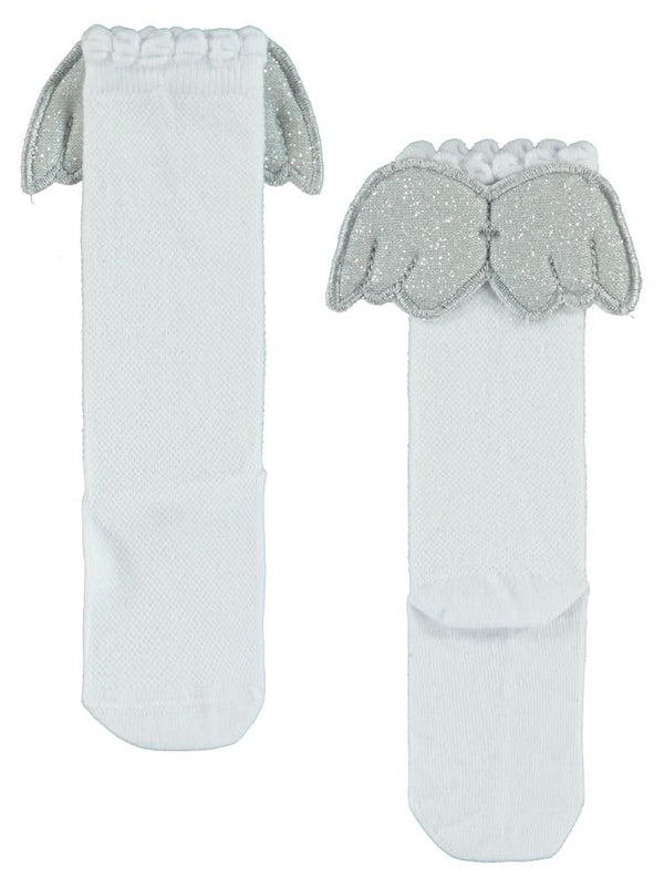 Civil Girls Melek Kanatlı 3-11 Yaş Kız Çocuk Dizaltı Çorap - Beyaz