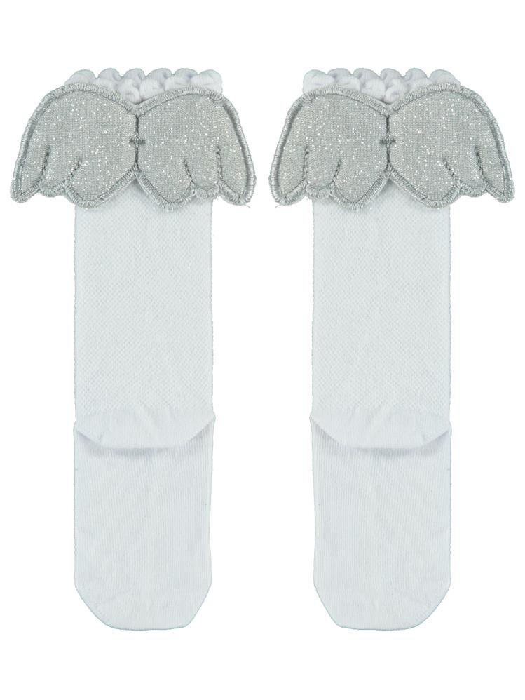 Civil Girls Melek Kanatlı 3-11 Yaş Kız Çocuk Dizaltı Çorap - Beyaz