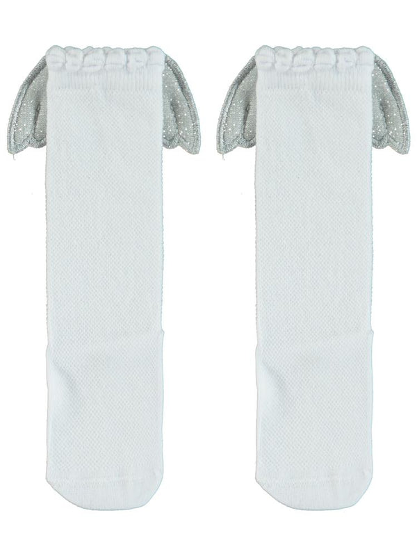 Civil Girls Melek Kanatlı 3-11 Yaş Kız Çocuk Dizaltı Çorap - Beyaz