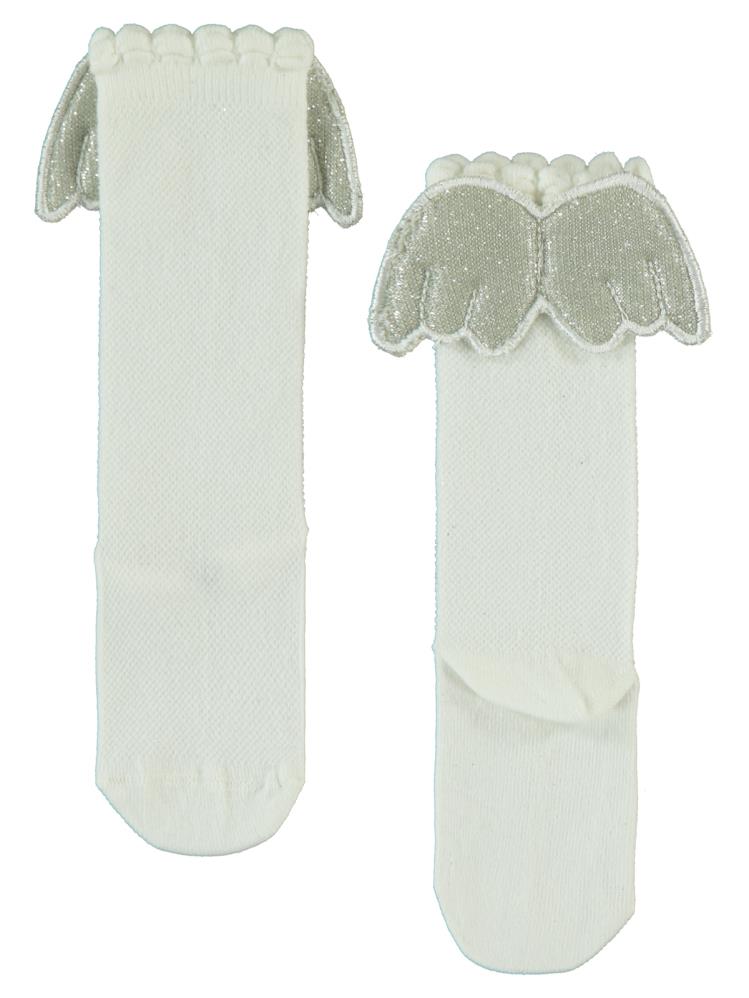 Civil Girls Melek Kanatlı 3-11 Yaş Kız Çocuk Dizaltı Çorap - Ekru