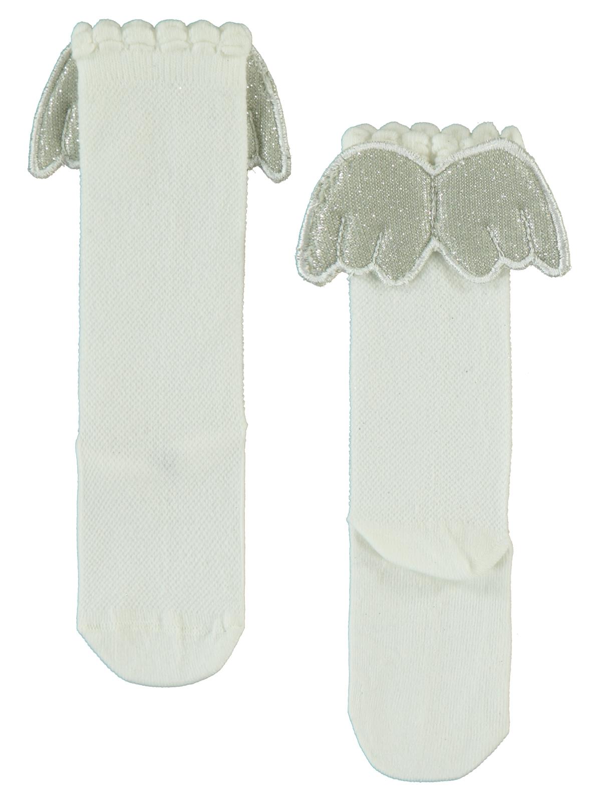 Civil Girls Melek Kanatlı 3-11 Yaş Kız Çocuk Dizaltı Çorap - Ekru