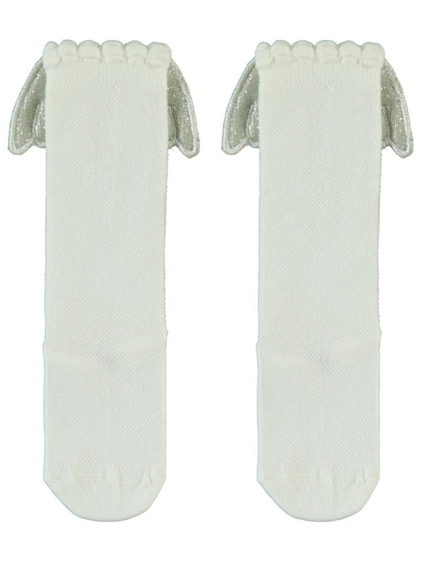 Civil Girls Melek Kanatlı 3-11 Yaş Kız Çocuk Dizaltı Çorap - Ekru