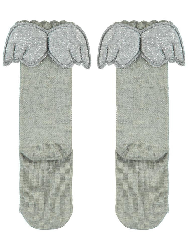 Civil Girls Melek Kanatlı 3-11 Yaş Kız Çocuk Dizaltı Çorap - Gri