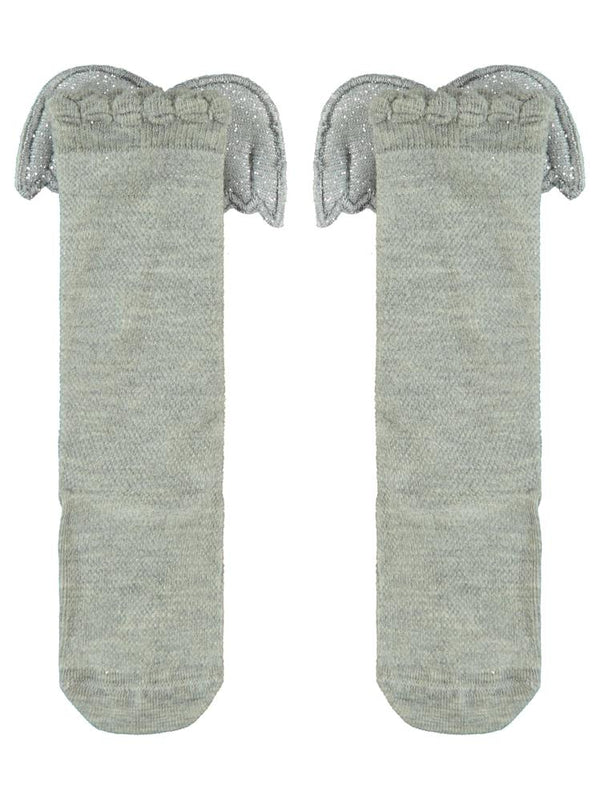 Civil Girls Melek Kanatlı 3-11 Yaş Kız Çocuk Dizaltı Çorap - Gri