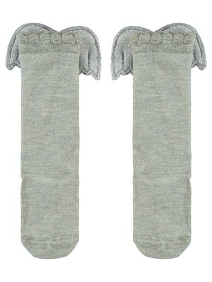 Civil Girls Melek Kanatlı 3-11 Yaş Kız Çocuk Dizaltı Çorap - Gri