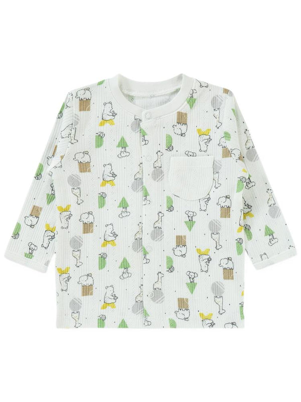 Civil Baby Sevimli Geometrik Hayvanlar Emp.1-6 Ay Takım - Ekru