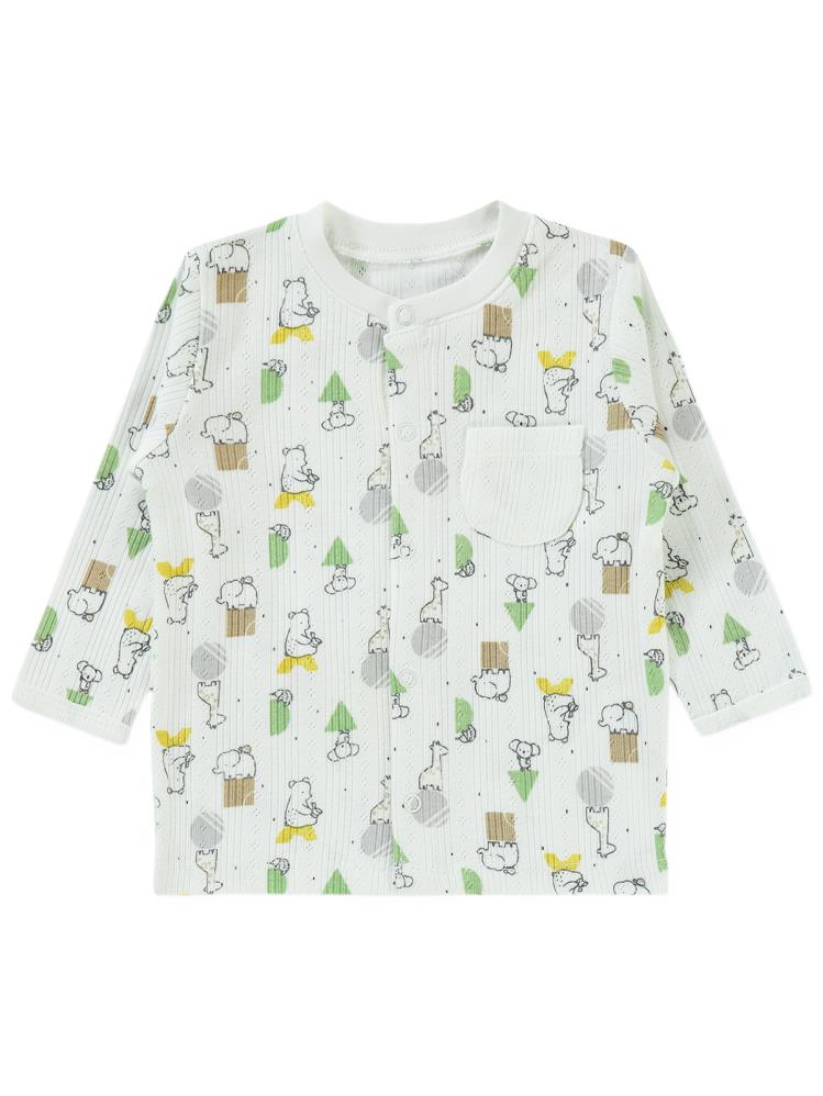 Civil Baby Sevimli Geometrik Hayvanlar Emp.1-6 Ay Takım - Ekru