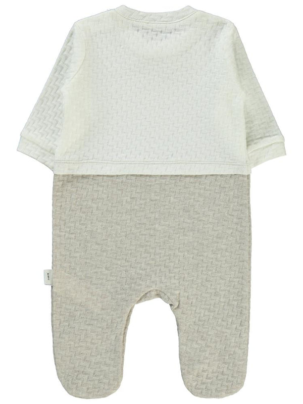 Civil Baby Desenli Papyonlu 1-6 Ay Tulum - Kahverengi