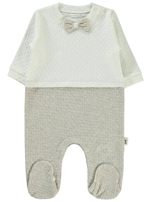 Civil Baby Desenli Papyonlu 1-6 Ay Tulum - Kahverengi