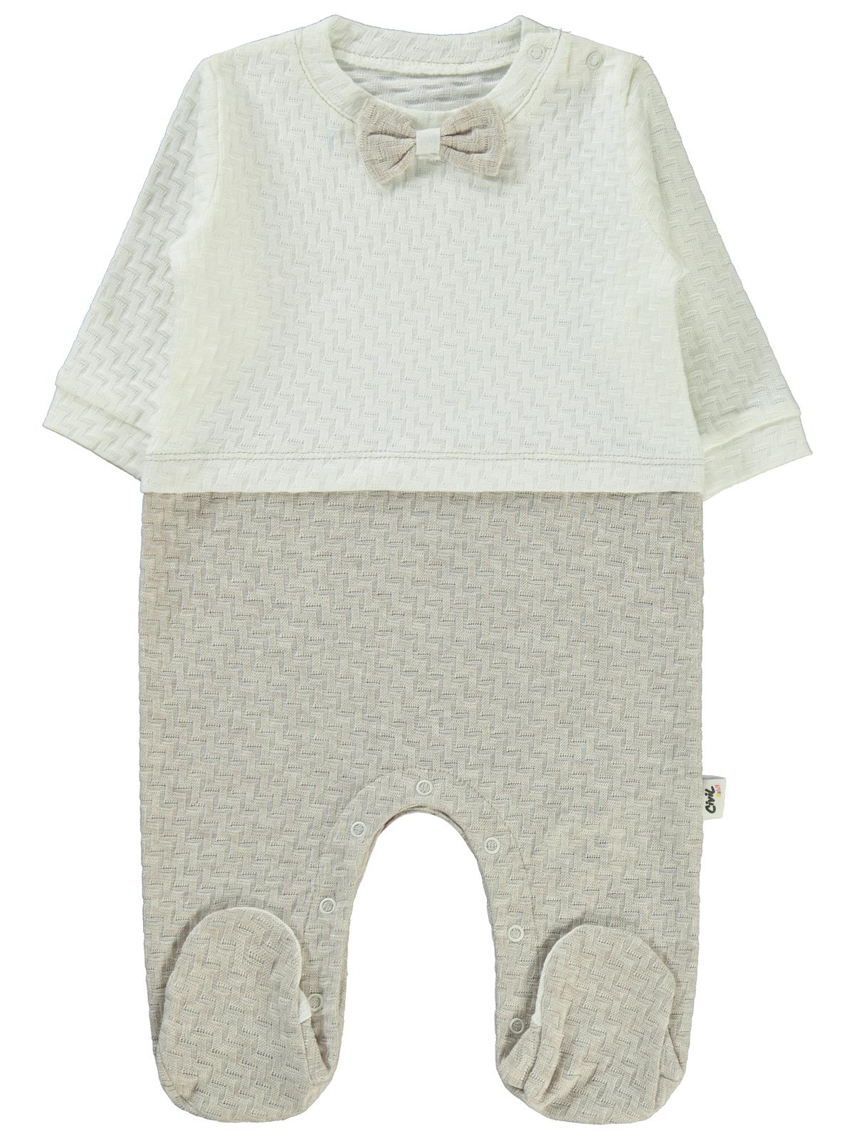 Civil Baby Desenli Papyonlu 1-6 Ay Tulum - Kahverengi