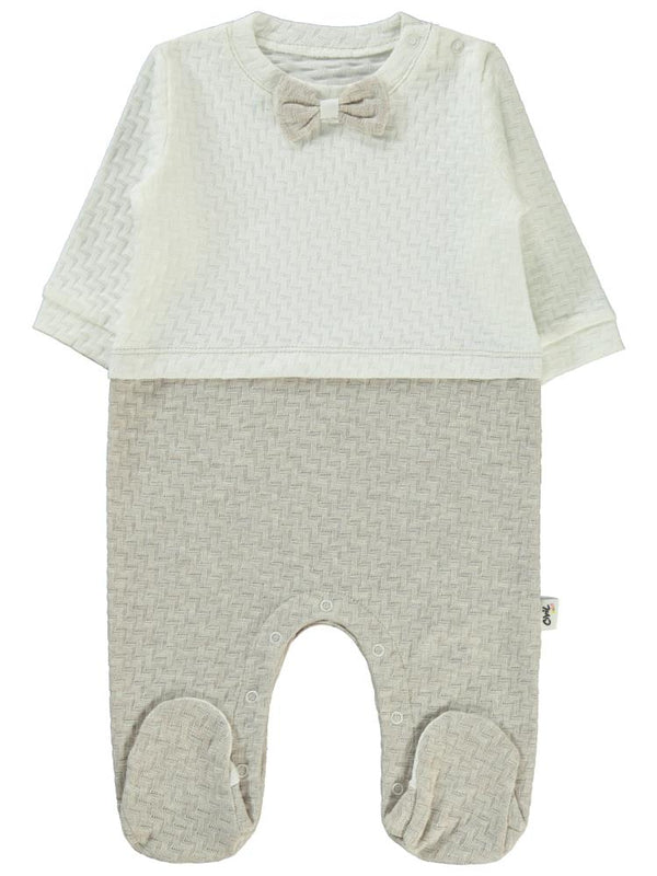 Civil Baby Desenli Papyonlu 1-6 Ay Tulum - Kahverengi