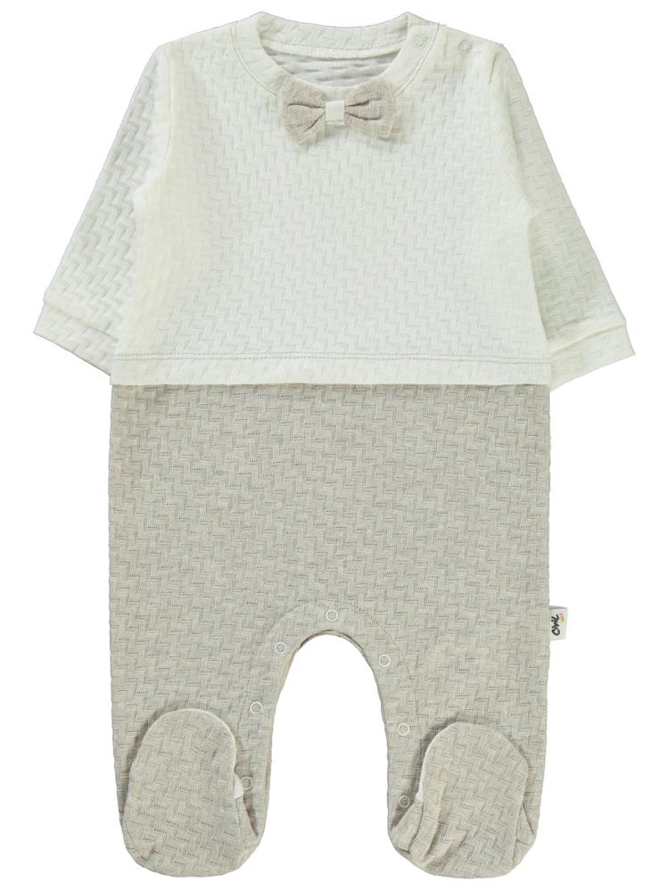 Civil Baby Desenli Papyonlu 1-6 Ay Tulum - Kahverengi