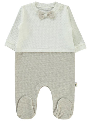 Civil Baby Desenli Papyonlu 1-6 Ay Tulum - Kahverengi