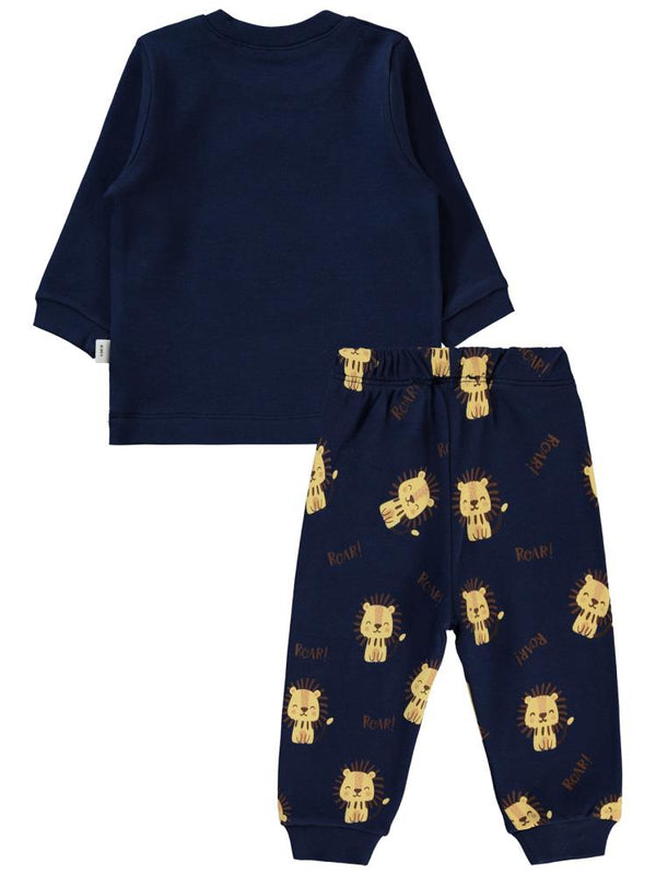 Civil Baby Aslan Baskılı 6-18 Ay Pijama Takımı - Lacivert