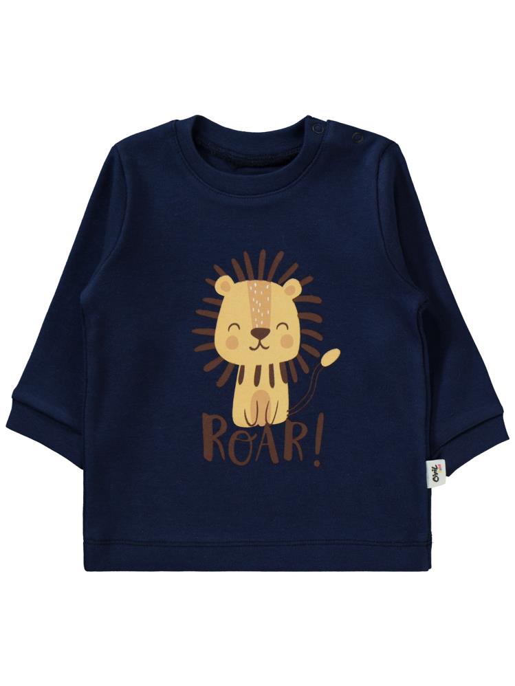 Civil Baby Aslan Baskılı 6-18 Ay Pijama Takımı - Lacivert