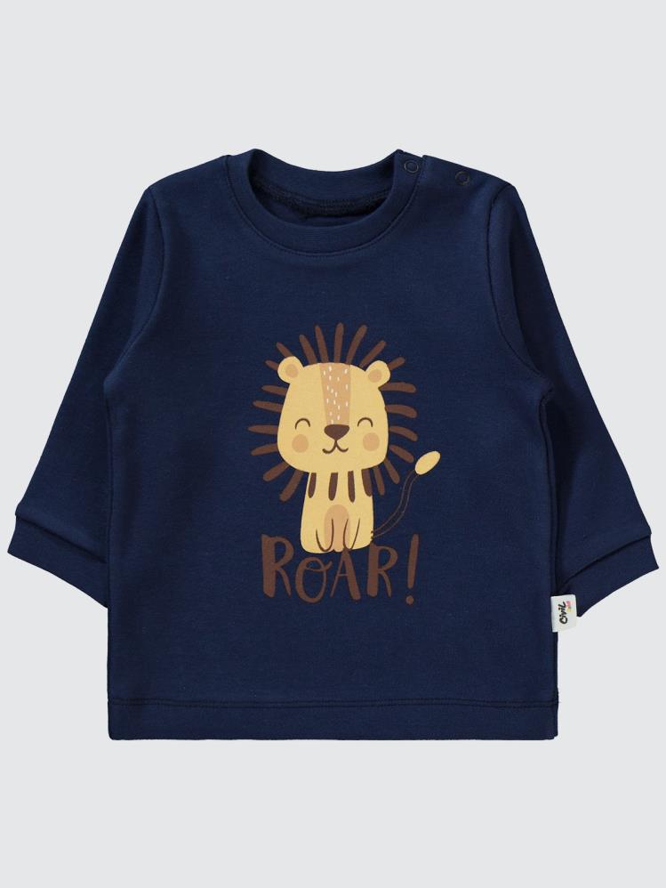 Civil Baby Aslan Baskılı 6-18 Ay Pijama Takımı - Lacivert