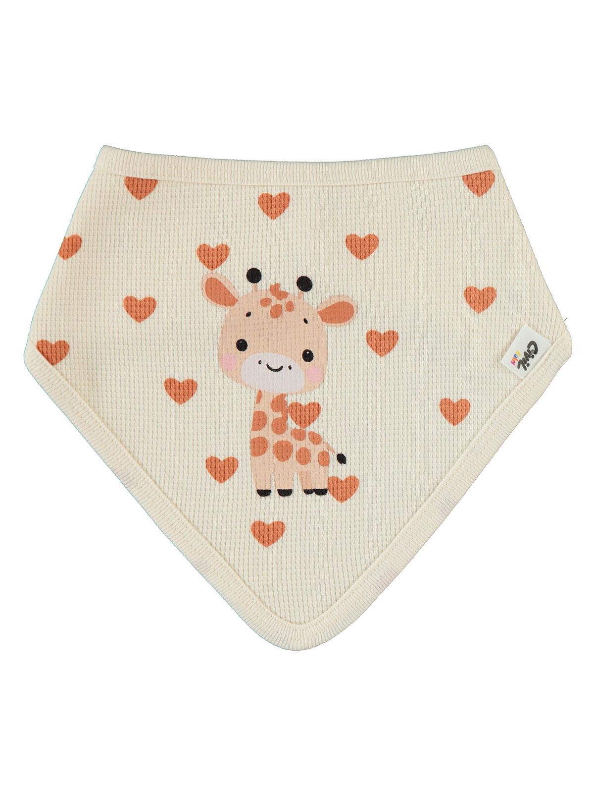 Civil Baby Kalp Zürafa Mama Önlüğü - Fil Dişi