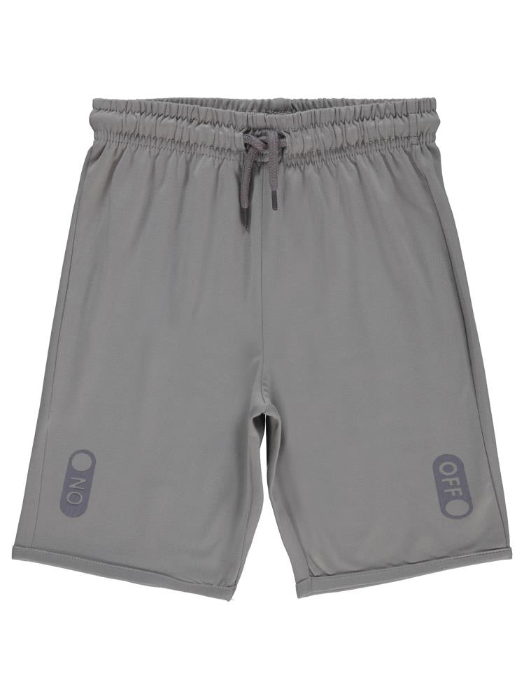 Civil Boys On - Off Reflektör Baskılı 10-13 Yaş Kapri - Gri