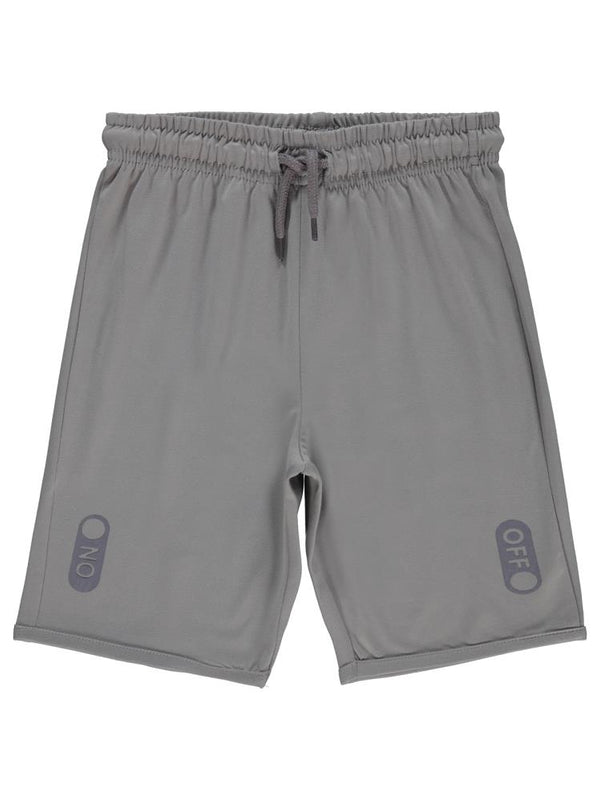 Civil Boys On - Off Reflektör Baskılı 10-13 Yaş Kapri - Gri