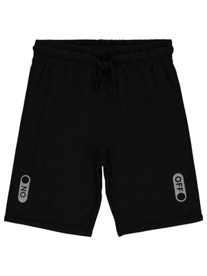 Civil Boys On - Off Reflektör Baskılı 6-9 Yaş Kapri - Siyah