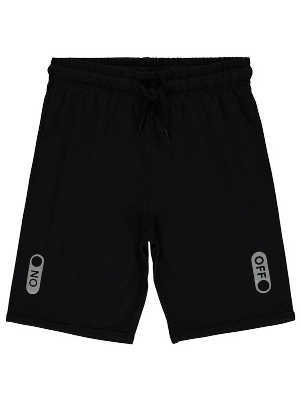 Civil Boys On - Off Reflektör Baskılı 10-13 Yaş Kapri - Siyah